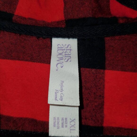 Red & Black Buffalo Plaid 100% Cotton PJ Set XXL - Picture 5 of 9